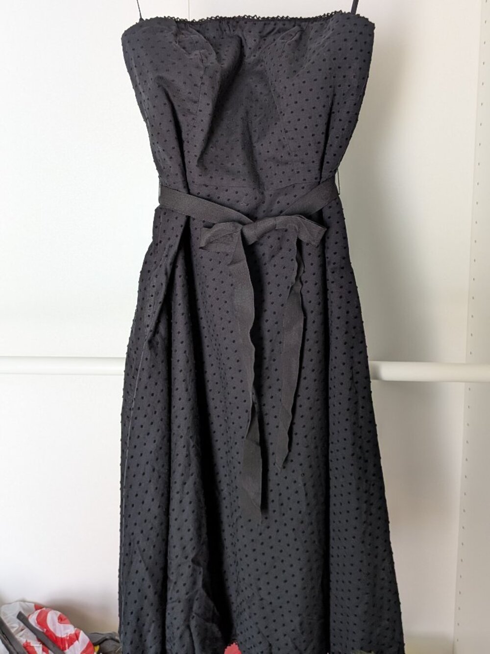 AE Swiss Dot Strapless dress